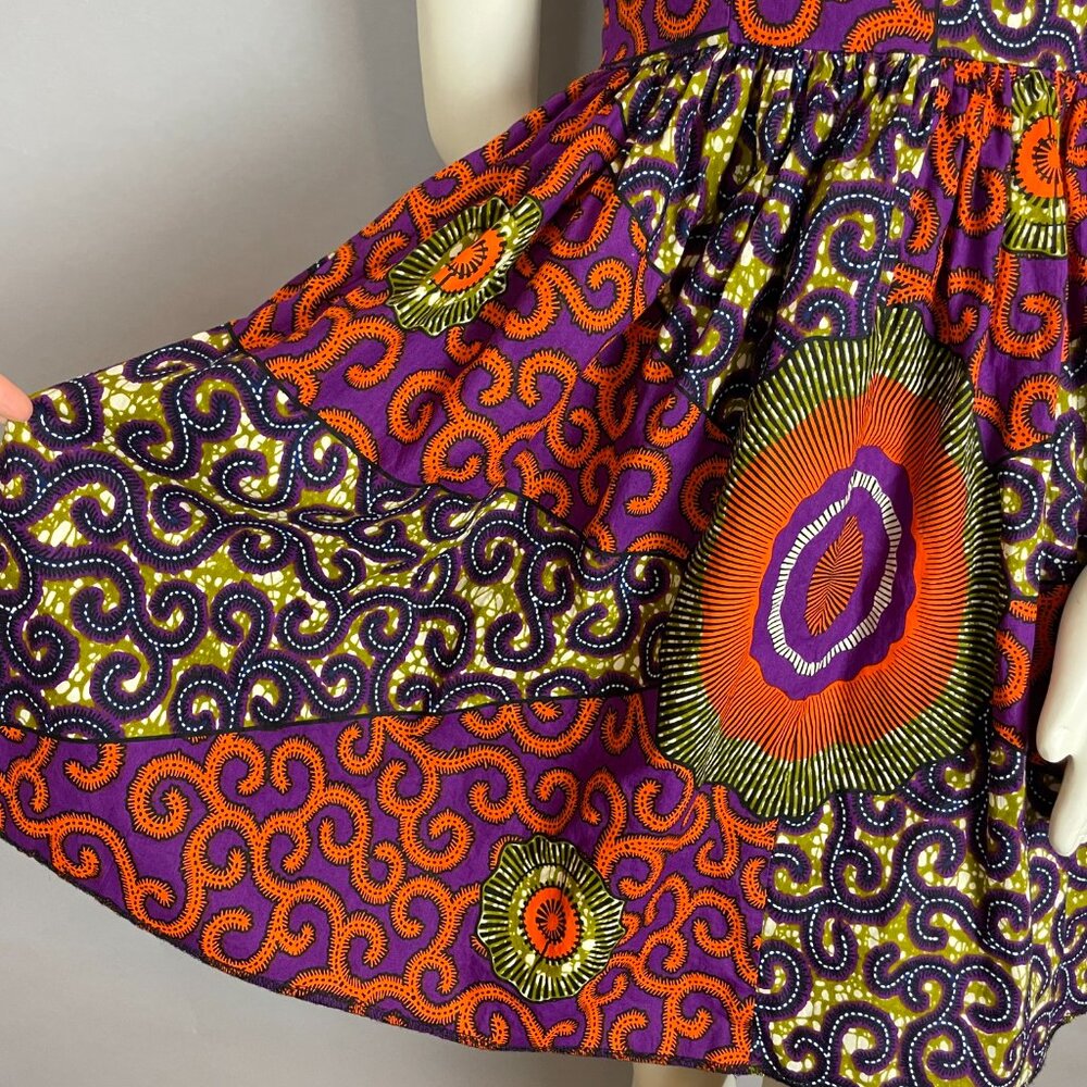 Kutula by Africana Dress Sleeveless Wax Print‎ Batik Ankara Fit and Flare - Picture 8 of 12